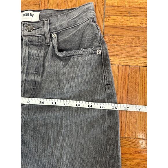 AGOLDE Jeans Womens Gray Riley Faded Mid Rise Button Fly Casual Denim Size 23 - Picture 8 of 15